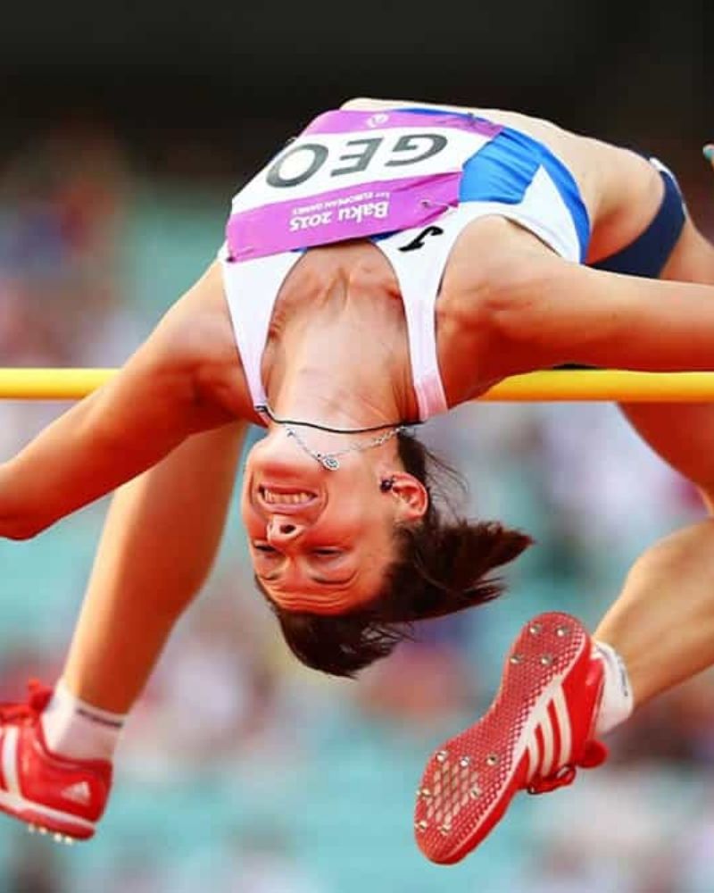 It’s not every day we get to see what happens at the top of a high jump