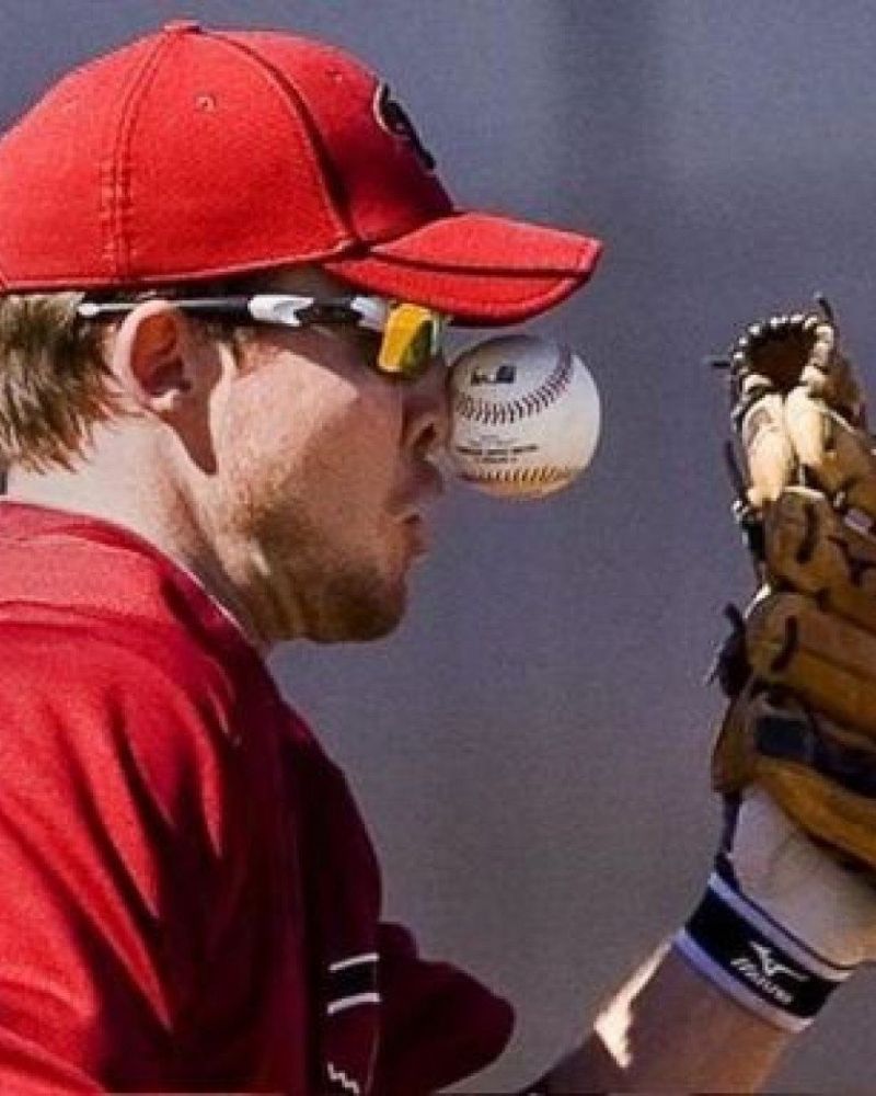 Why not save some energy and use your face to catch a baseball?